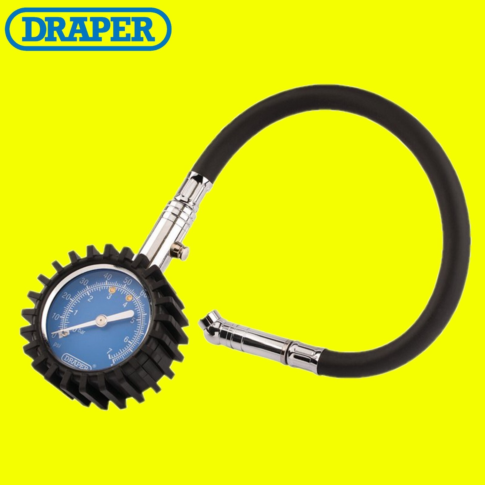 Draper 91357 Tyre Pressure Gauge, 0 – 100psi, 0 – 7 bar