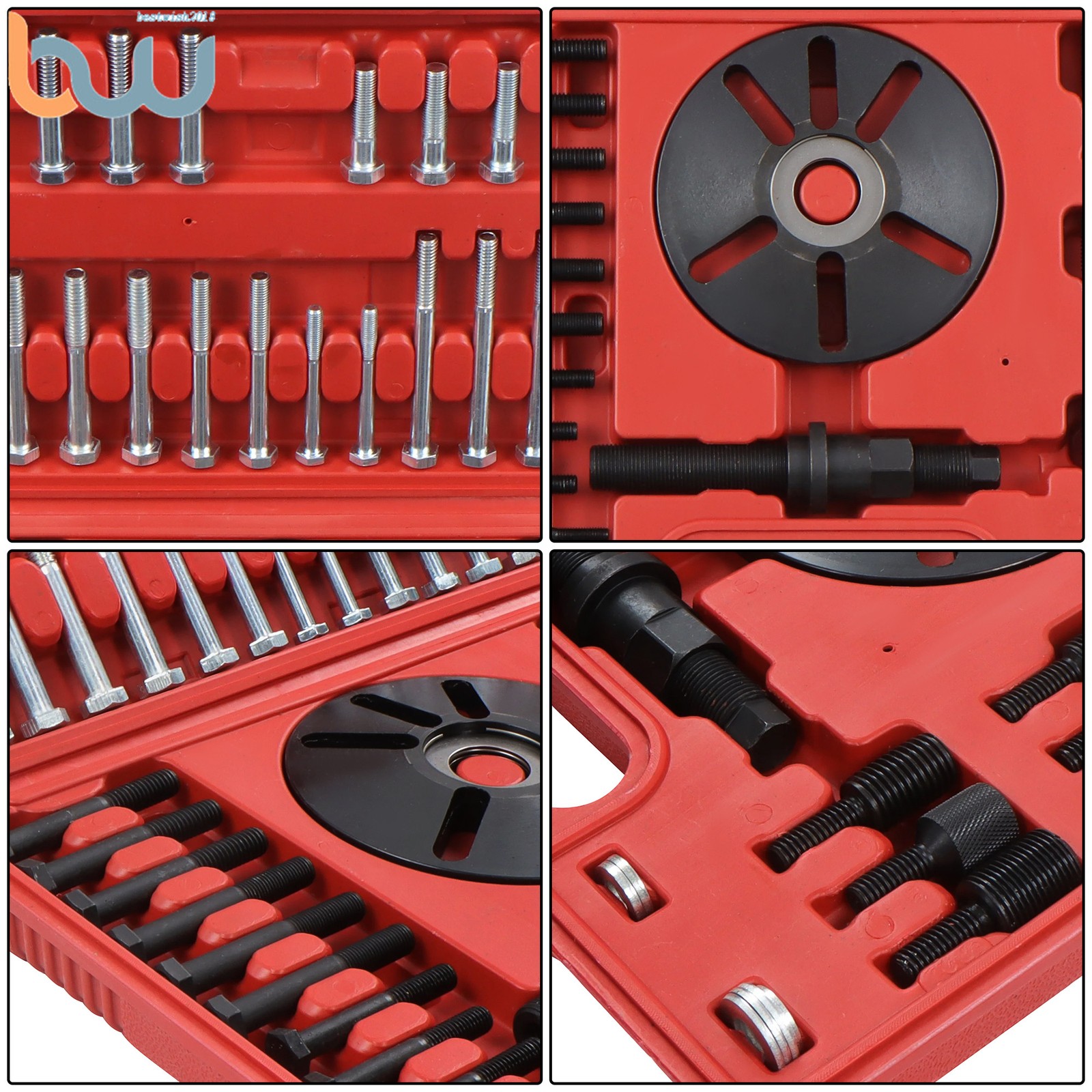 Harmonic Balancer Puller Removal & Installer Tool Set Flywheel Crankshaft Kit