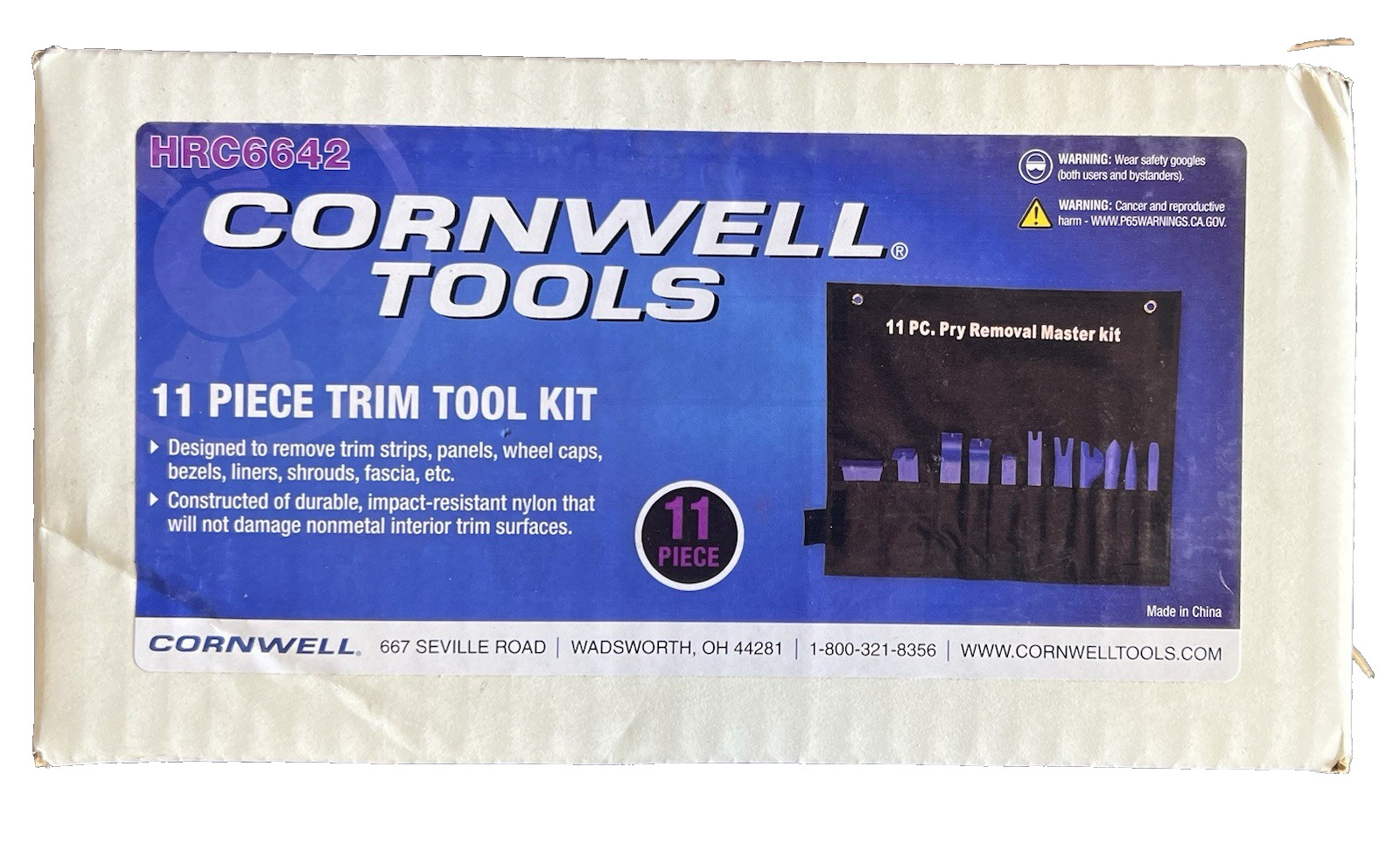 CORNWELL TOOLS 11 PIECE TRIM TOOL KIT, HRC6642