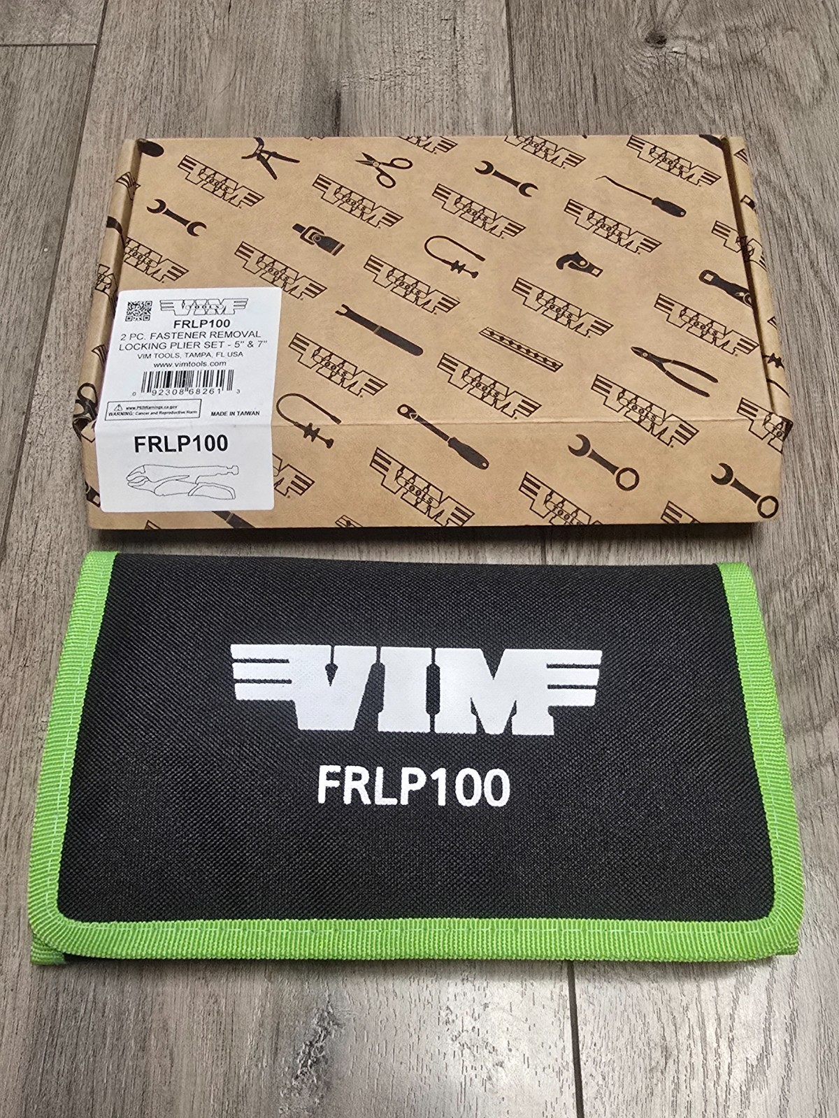 VIM Tools 2pc Screw Extracting Tip Locking Pliers Set w/Pouch 5″ & 7″ #FRLP100