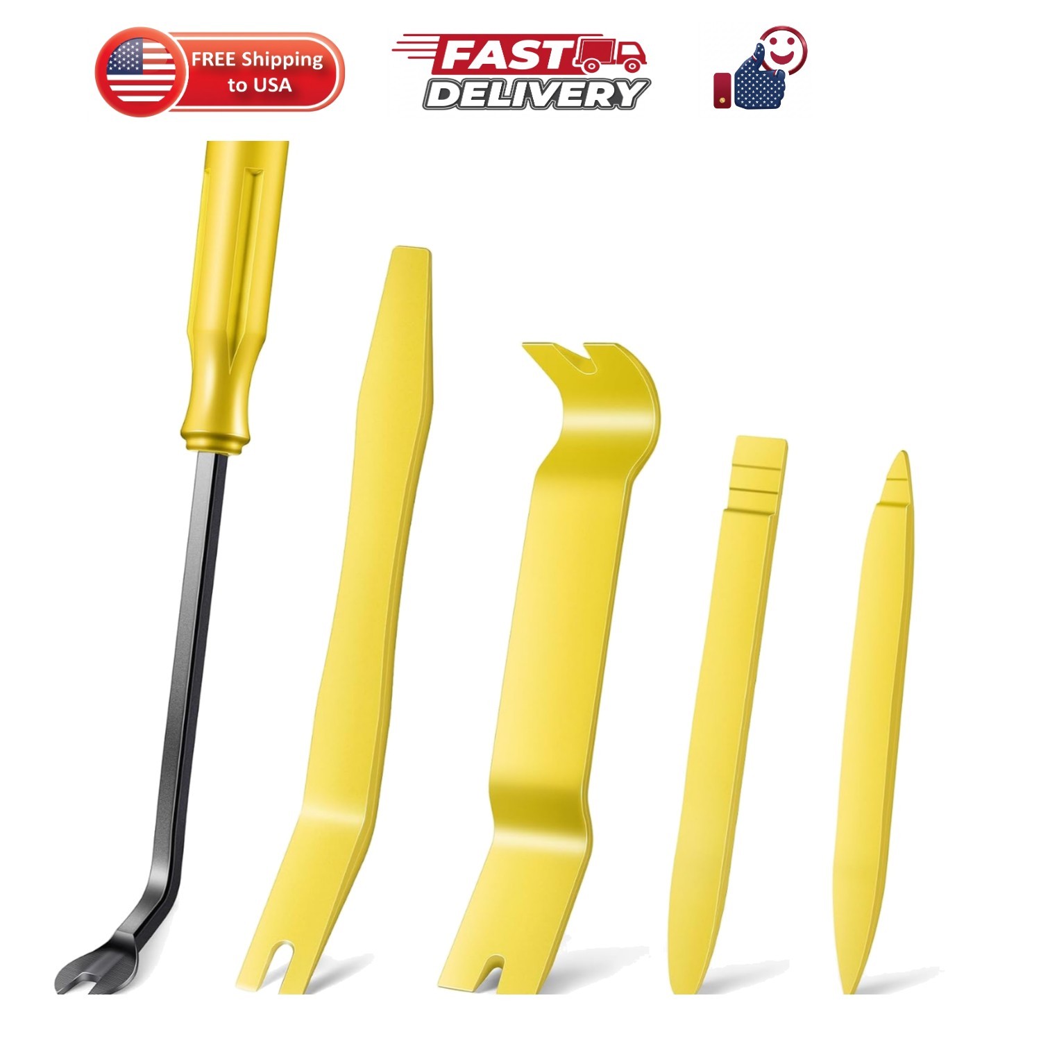 5 pcs Auto Trim Removal Tool Kit, No Scratch Plastic Pry Tool Kit – Interior …