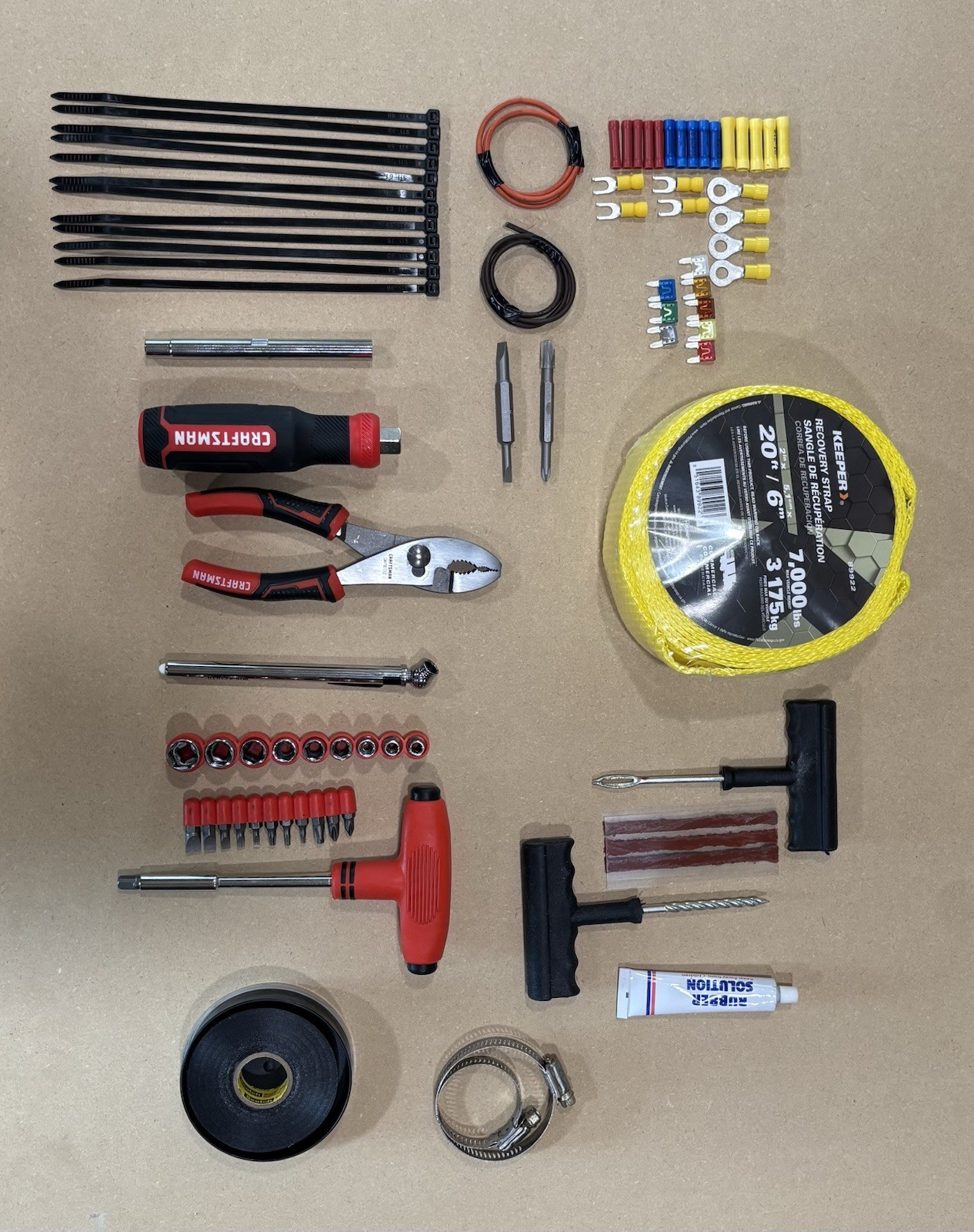 Car Repair Tool Kit Emergency Auto Repair – Wrenches, Screwdrivers, Socket Set