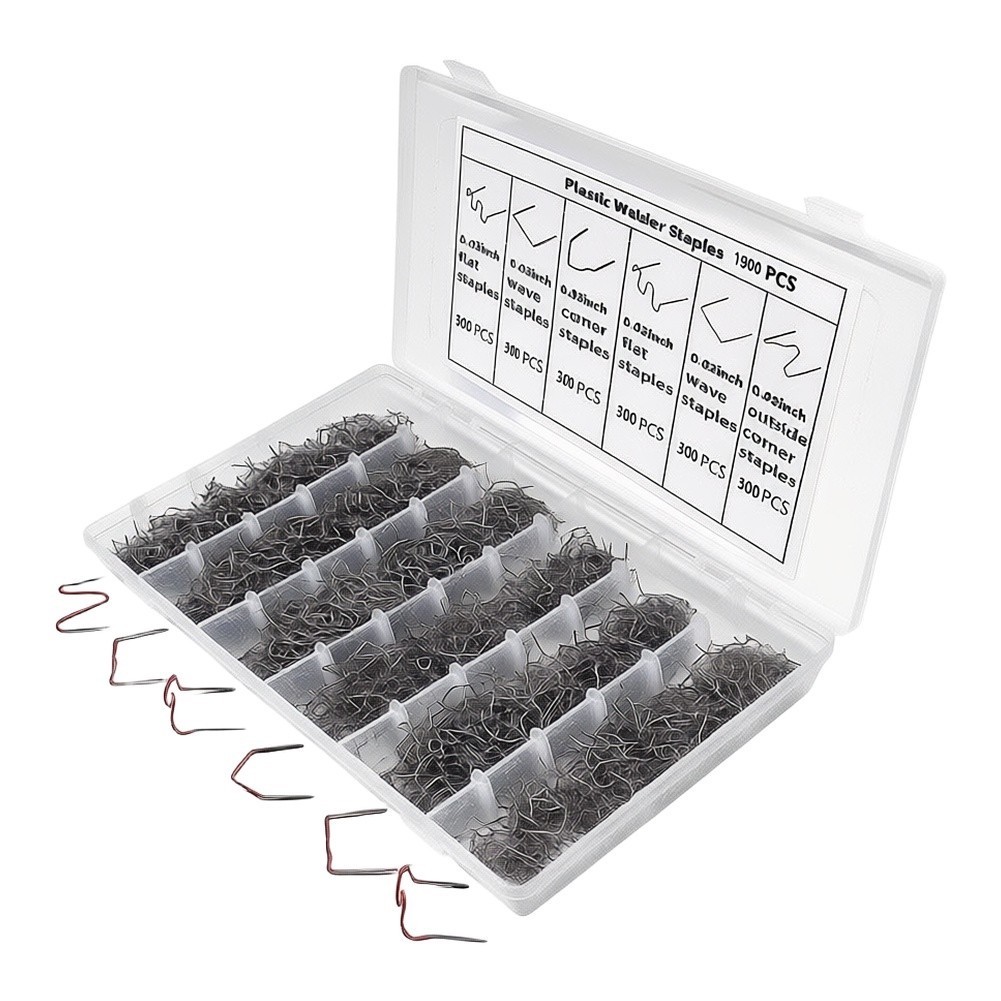 Plastic Welding Kit 1800 Pieces Stainless Steel Staples for Welder Tools