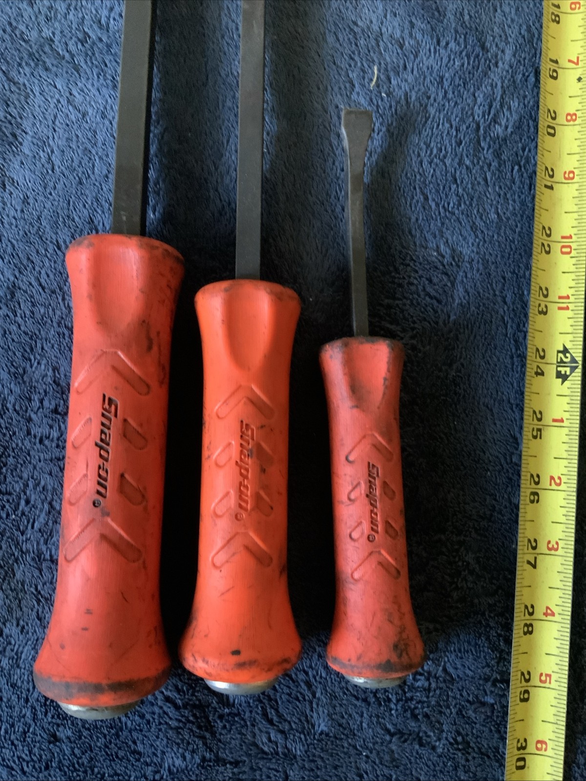 Snap On 3pc Striking Pry Bar Set, Used….orange…..
