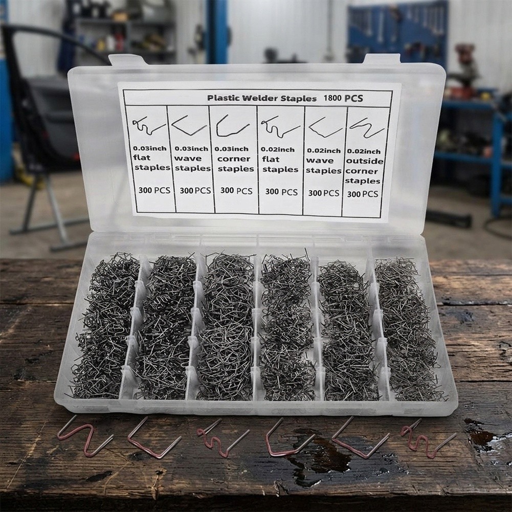 Plastic Welding Kit 1800 Pieces Stainless Steel Staples for Welder Tools
