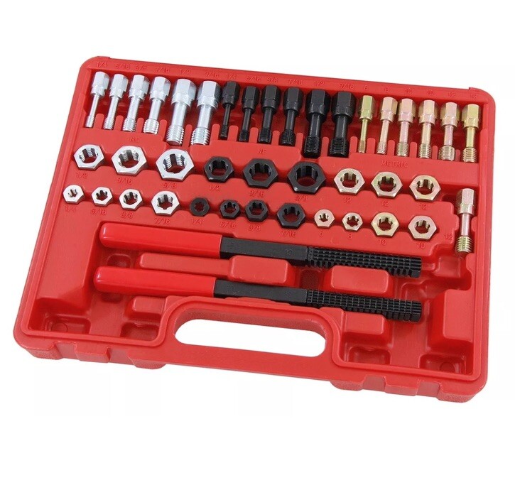 42PC RETHREAD KIT UNC / UNF METRIC & IMPERIAL TAPS DIES THREAD FILES RETHREAD