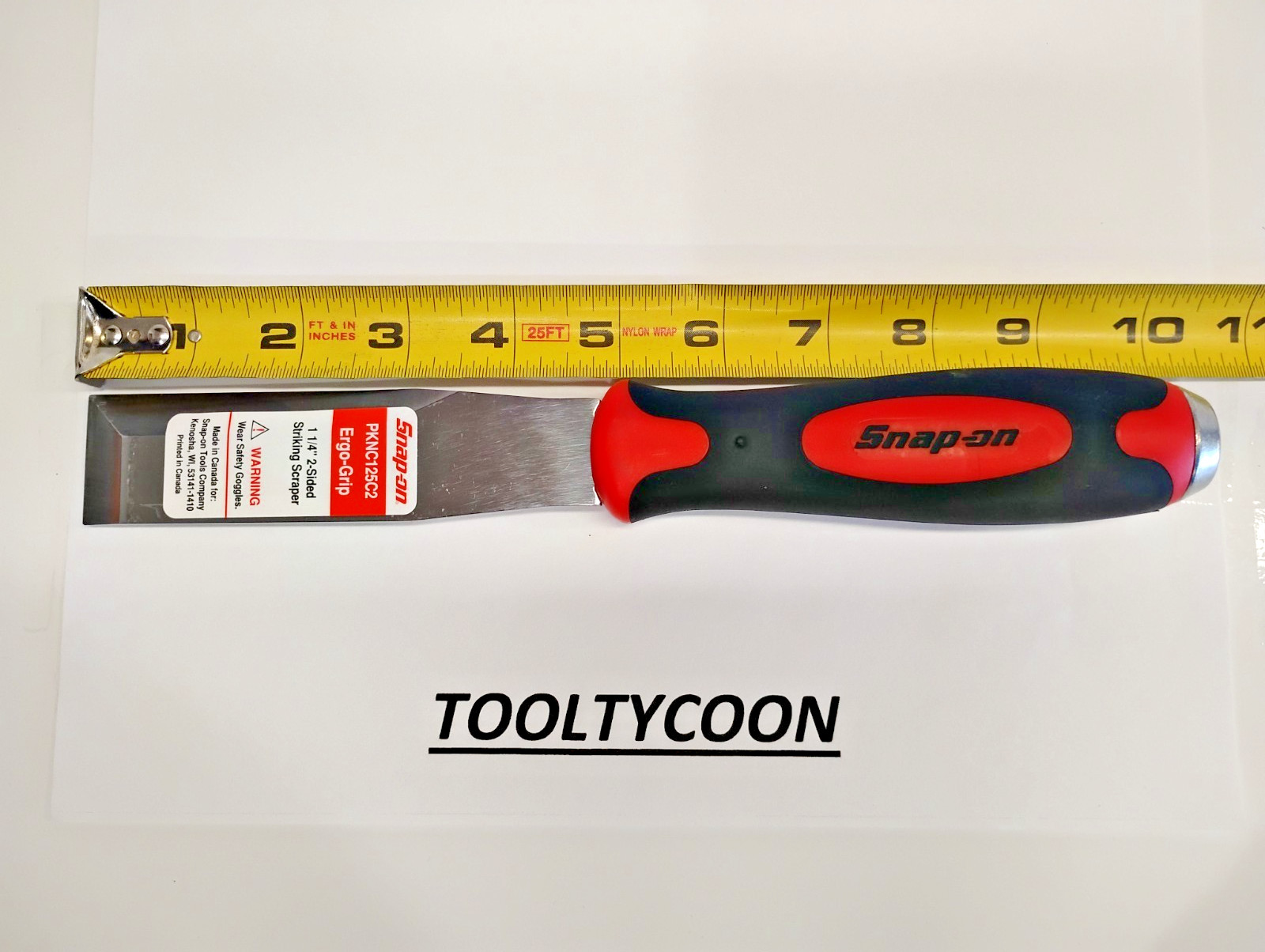 Snap-On Tools NEW Dual Bevel Edge Scraper STRIKING Style RED/BLACK PKNC125C2