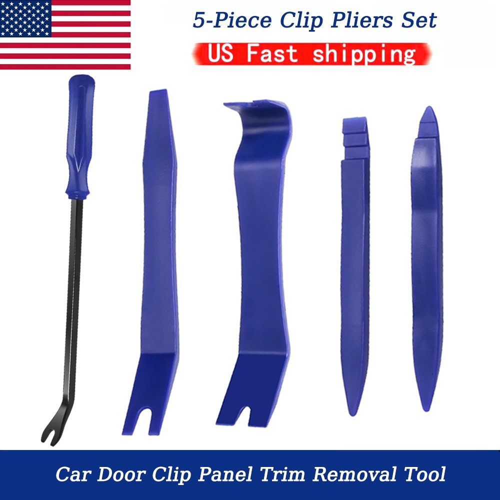 Plastic Trim Removal Pry Tool Set for Car Radio Panel Door Dash Clip Fasteners