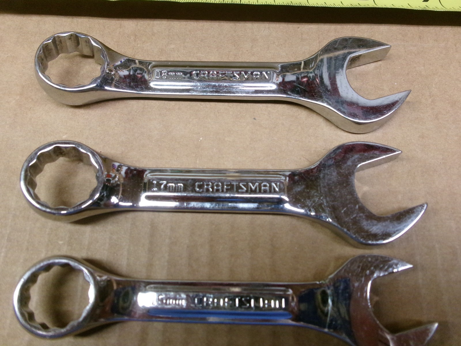 Craftsman Professional 7-Piece Stubby Combination Wrench Set 10-18 MM No 44111