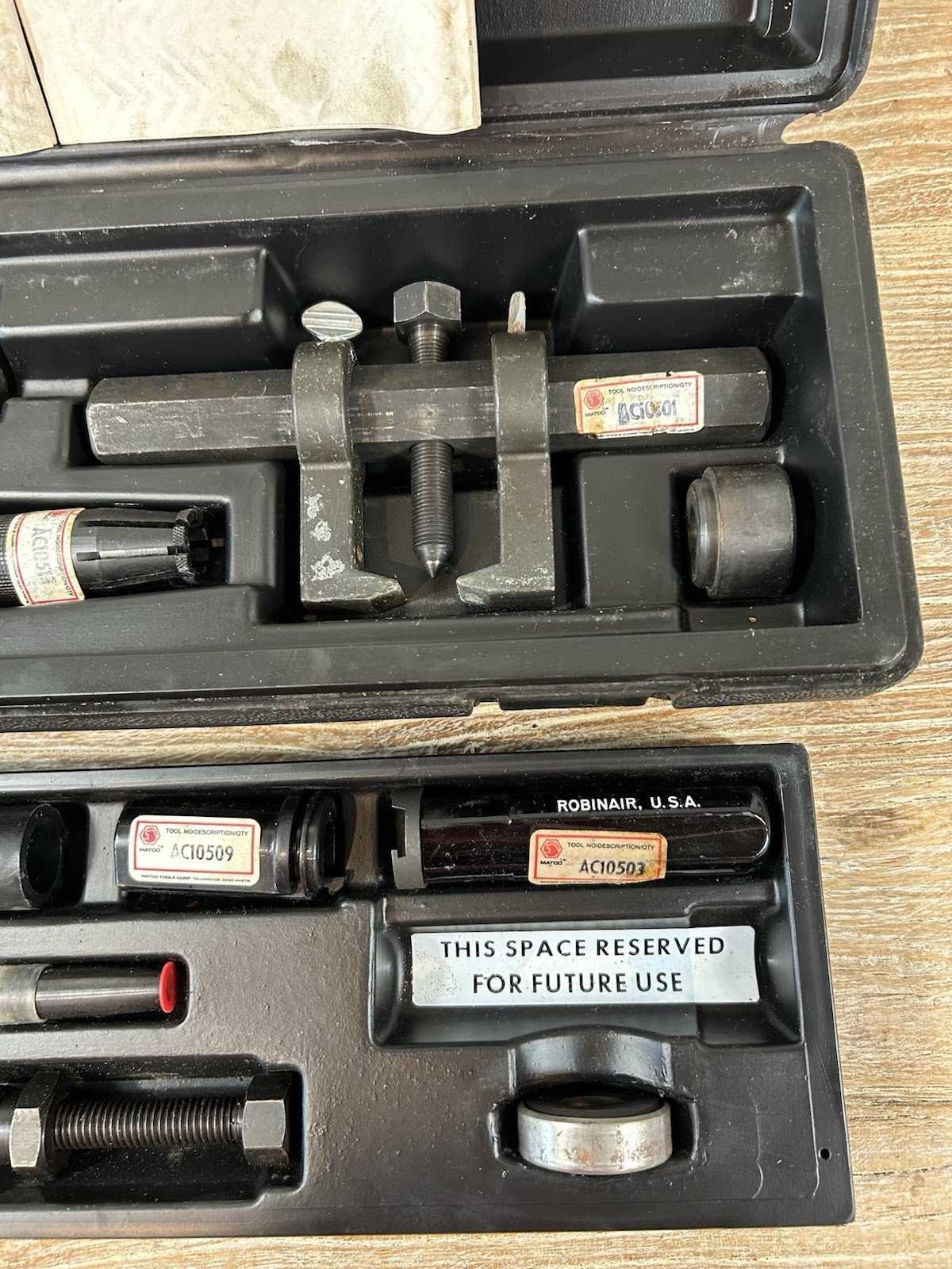 Matco Tools / Robinair 10500 GM AC Compressor Service Tools Kit W/case Free Ship
