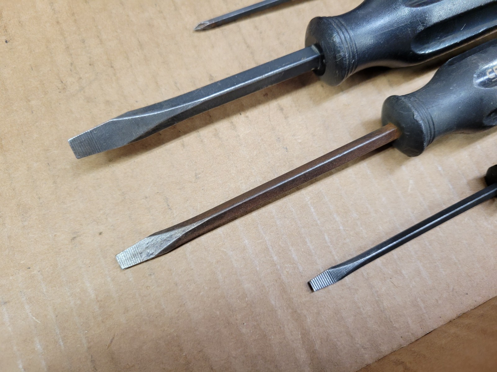Craftsman Professional 7-Piece Black Handle Screwdriver Set / Lot
