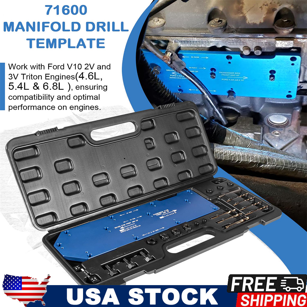 71600 Broken Exhaust Manifold Drill Template for Ford V10 2V 3V 4.6L 5.4L 6.8L