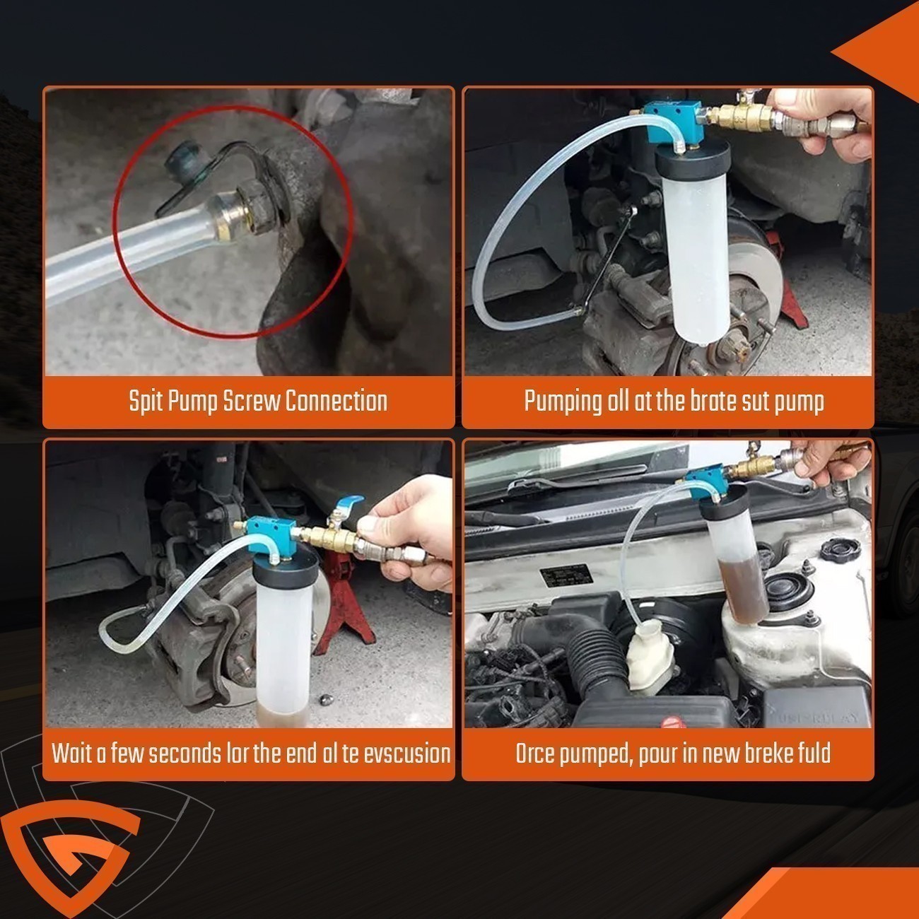 Vacuum Brake Bleeder Kit 300ml Tank for Oil Change Car Motorcycle Truck Tool