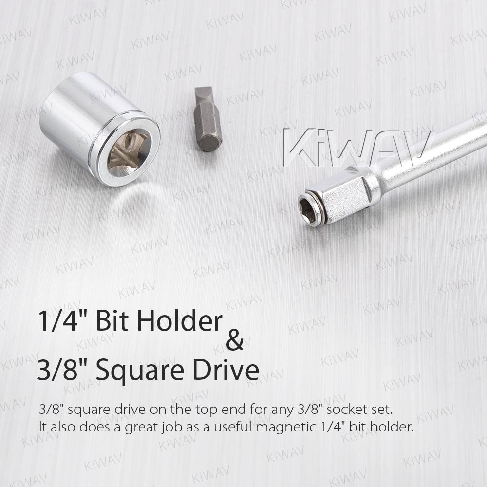 2way T handle straight magnetic 1/4″ hex bit holder 3/8″ square drive US STOCK