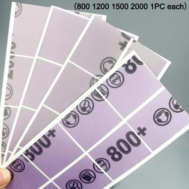 Silicon Carbide Sandpaper Kit 4Pcs 800 1200 1500 2000 Grit for Polishing
