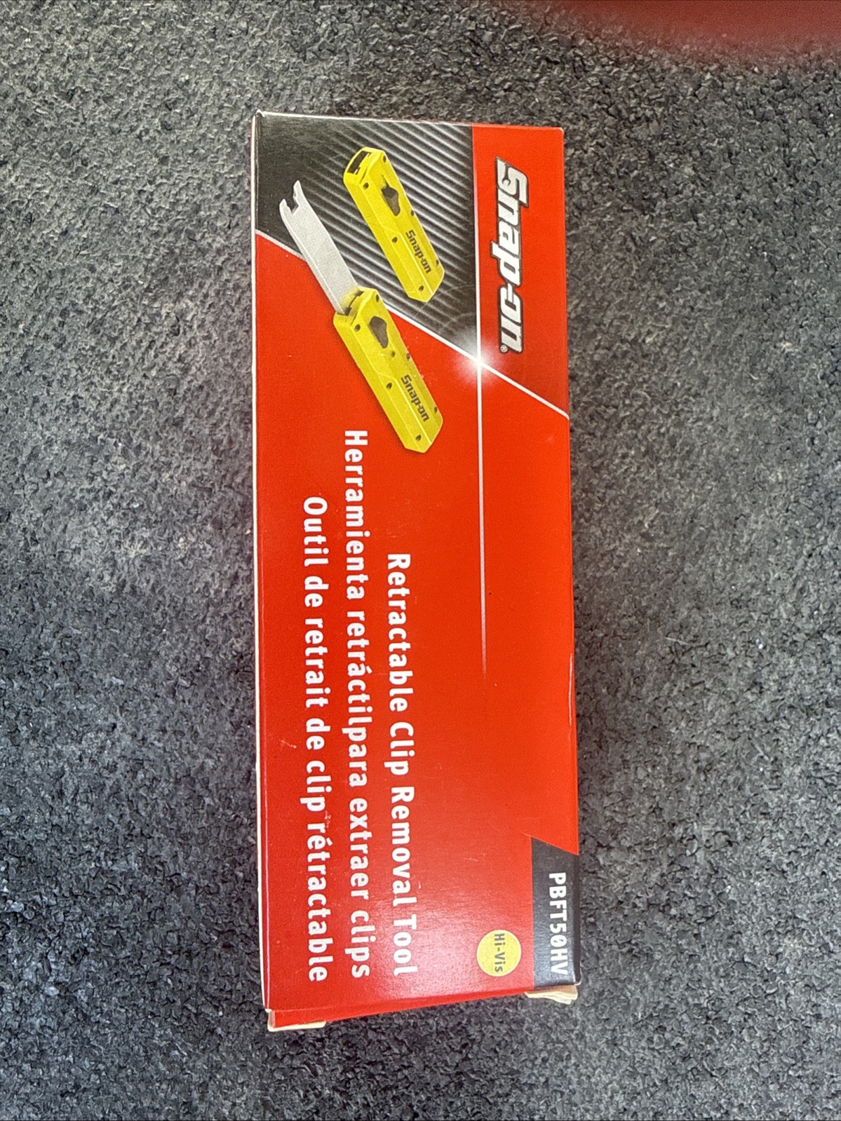 ForSnap-on Tools NEW HI-VIZ Out The Front Retractable Clip Removal Tool PBFT50HV