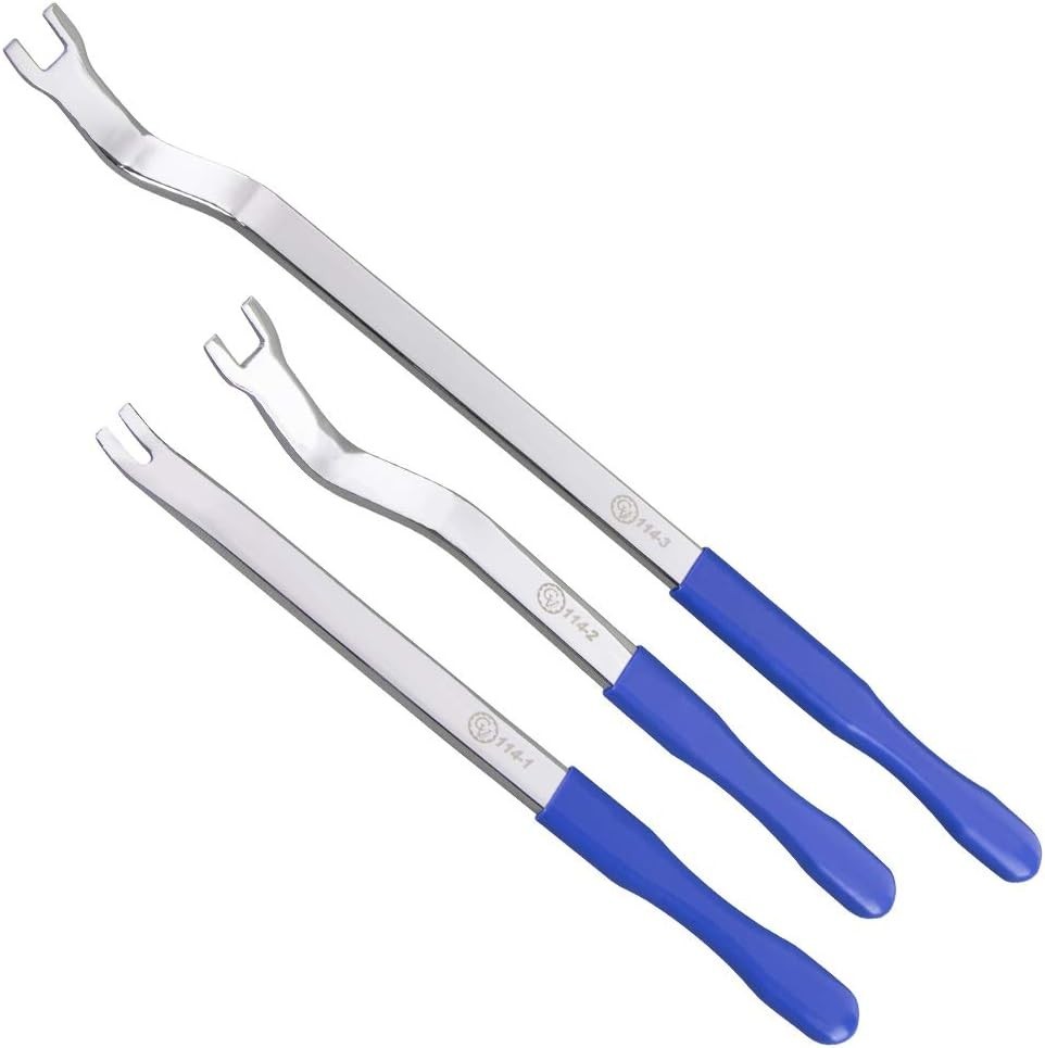 3Pcs Auto Trim Removal Clip Lifter for Remove Plastic Fasteners Clips/ Retainers