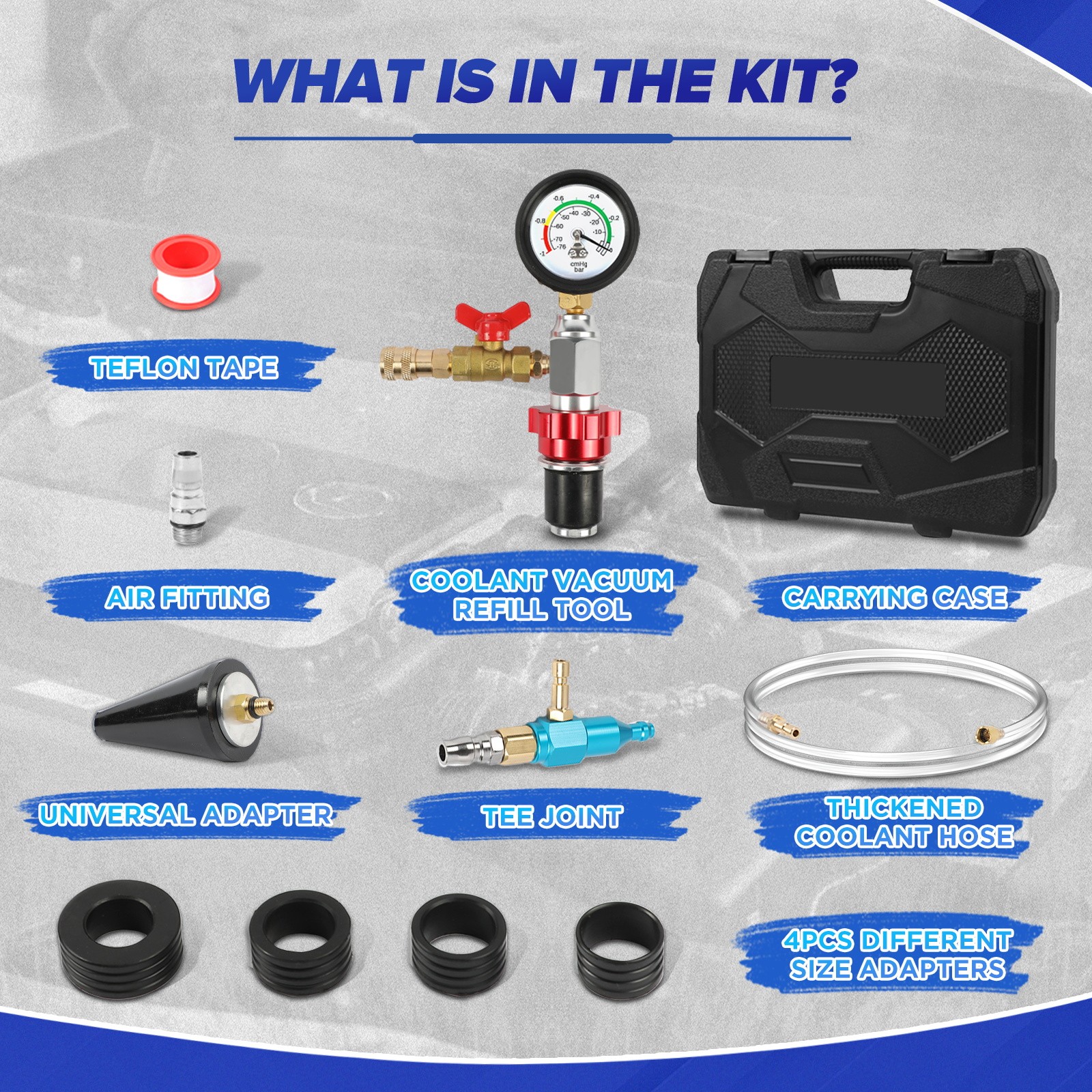 Auto Coolant Vacuum Kit Radiator Coolant Change Tool for Cars SUVs Trucks Vans