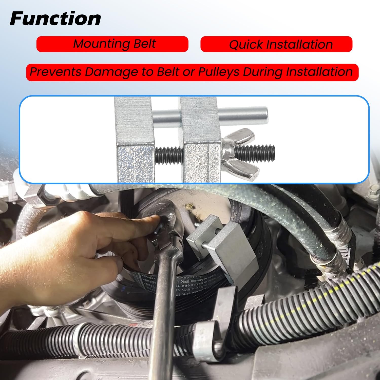 59350 Stretch Belt Installer Tool for Extra Deep Double Pulleys
