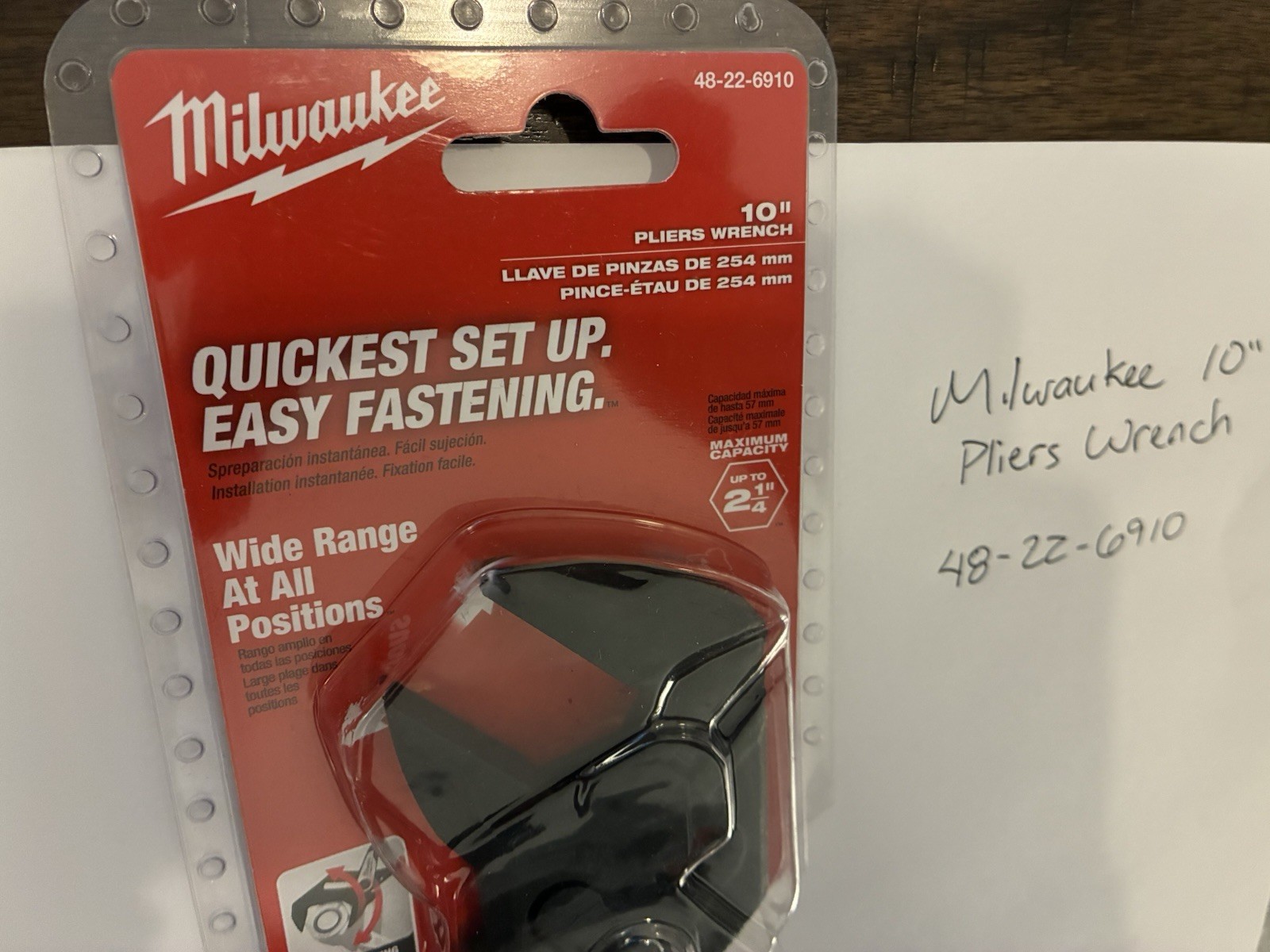 NEW Milwaukee Tools 48-22-6910, 10″ Adjustable Pliers Wrench – Parallel Jaws