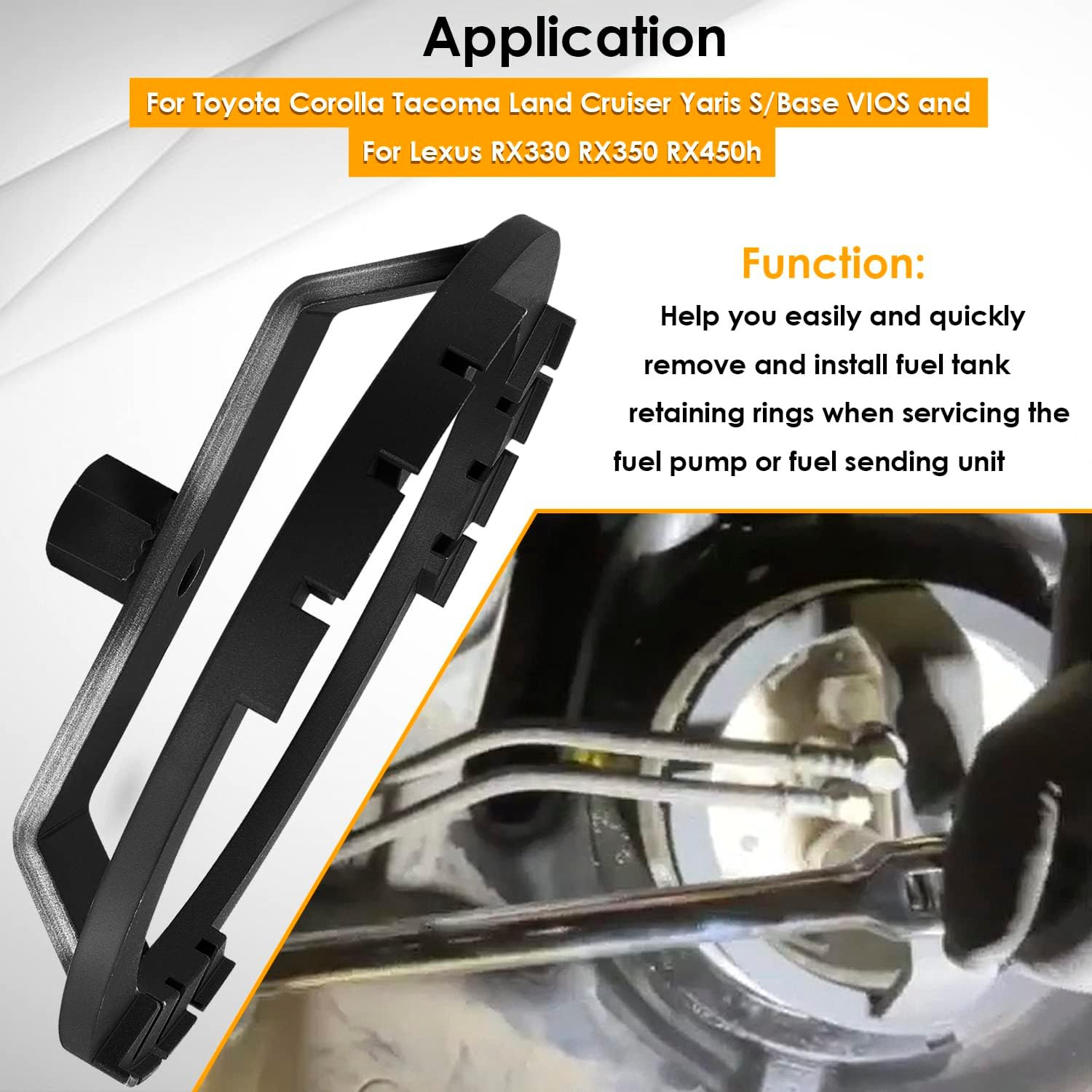 Fuel Tank Lid Wrench Fuel Pump Sender Ring Removal Tool for Toyota Lexus