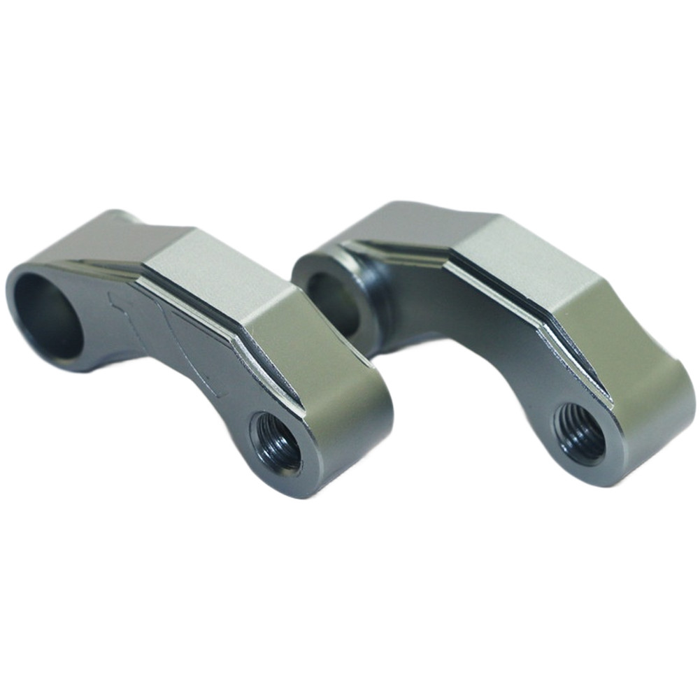 Aluminum Mirror Extension Riser Bracket for Motorcycle CNC Black Silver