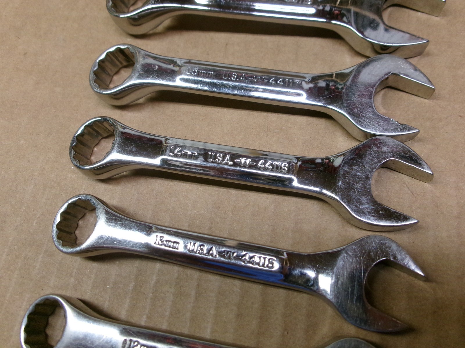 Craftsman Professional 7-Piece Stubby Combination Wrench Set 10-18 MM No 44111