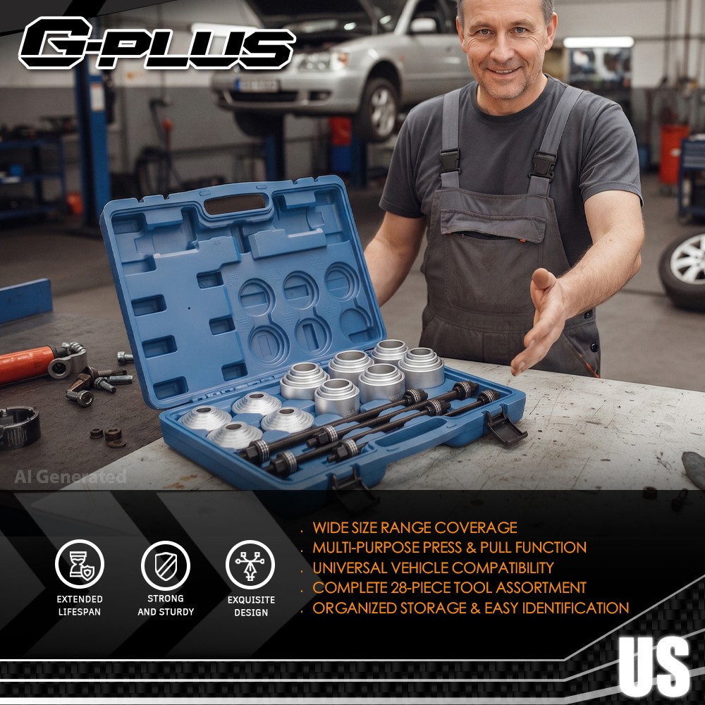 28Pc Press Pull Sleeve Kit Fits Car LCV Bearings Seals Garage Tool