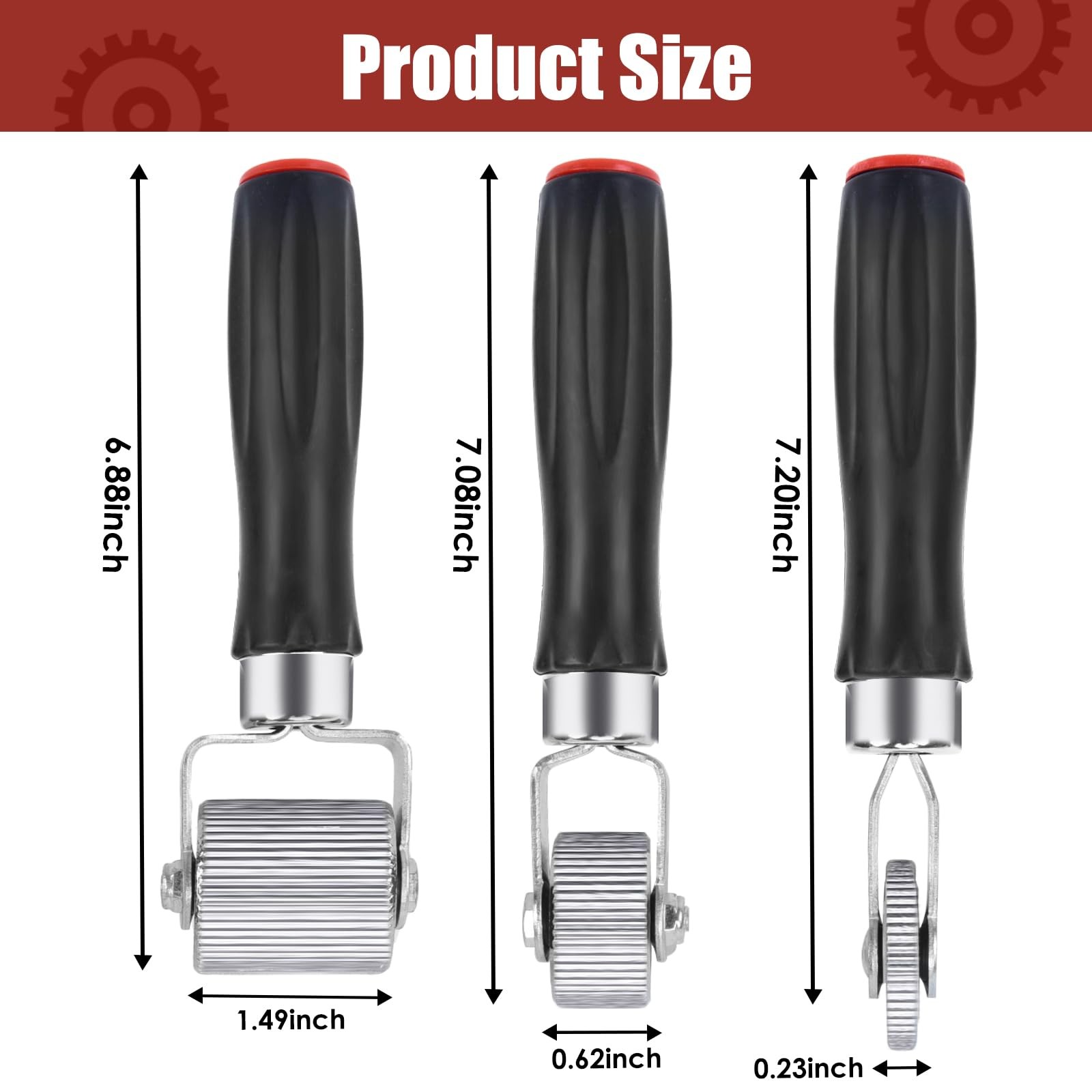 3 Pack Car Sound Deadening Roller Installation Tool Interior Accessories