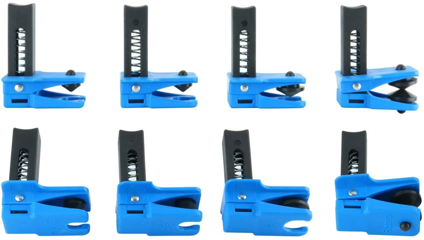 8Pcs Car Brake Line Clamp Kit Spring Load Fluid Line Stopper 3/8″ 5/16″ 1/2″