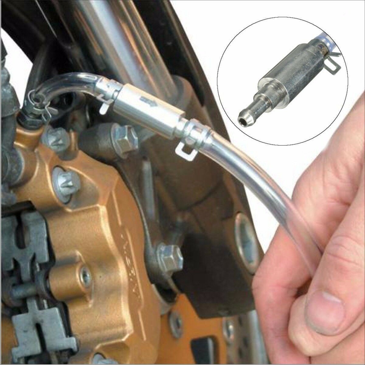 Clutch Brake Bleeder Hose One Way Valve Tube Bleeding Tool Kit Motorcycle Car US