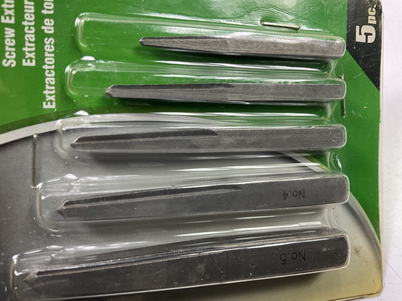 Kawasaki 840502 Square Flute Screw Extractor Set, #1 #2 #3 #4 #5 – 5 PCS