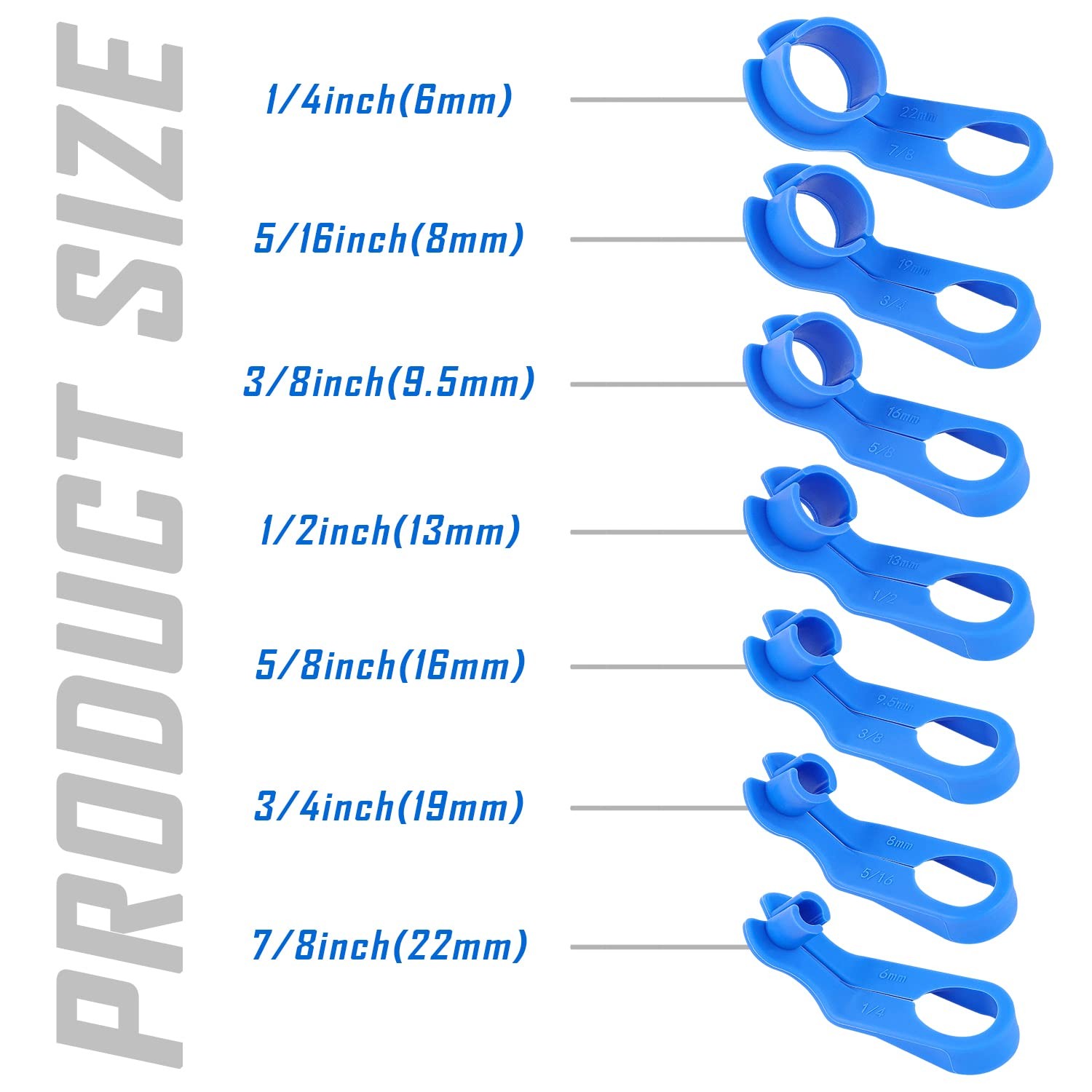 Salior 7PCS AC Fuel Line Disconnect Tool Set – 1/4 2.98*1.25*1.25 inch, Blue