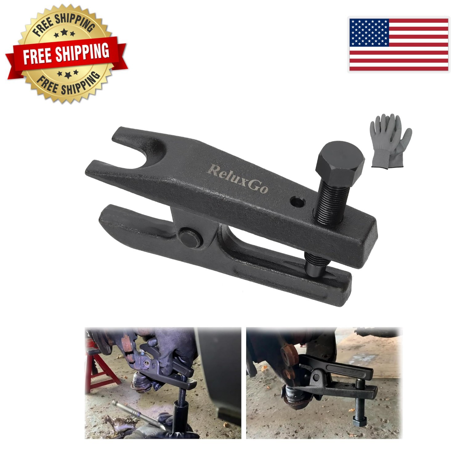 Universal Ball Joint Separator Tool – 1-1/2″ to 1-7/8″ Adjustable for Easy Use