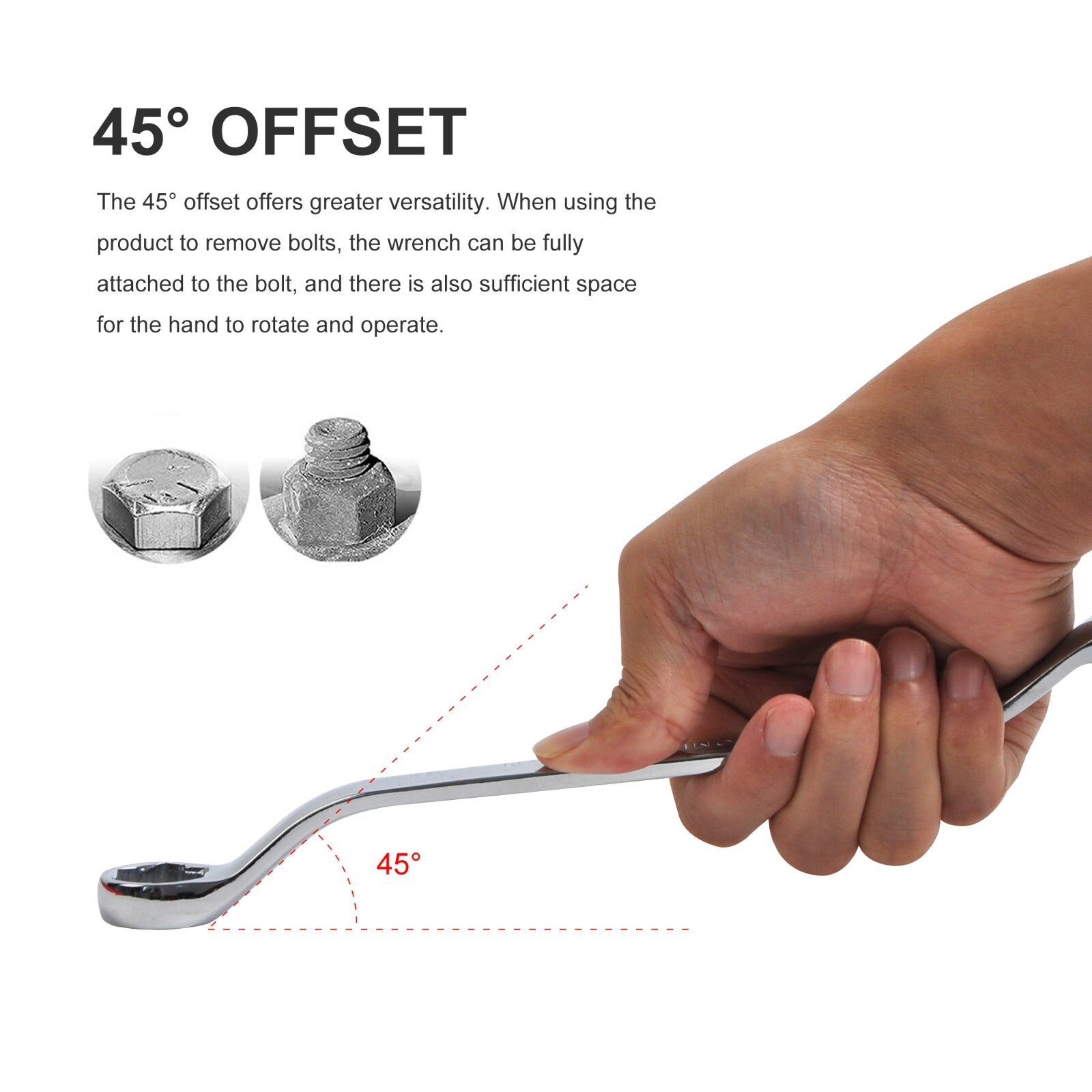 Nut & Bolt Extractor Set 6 – 17 mm Offset Wrenches and 10 – 19 mm Sockets Set