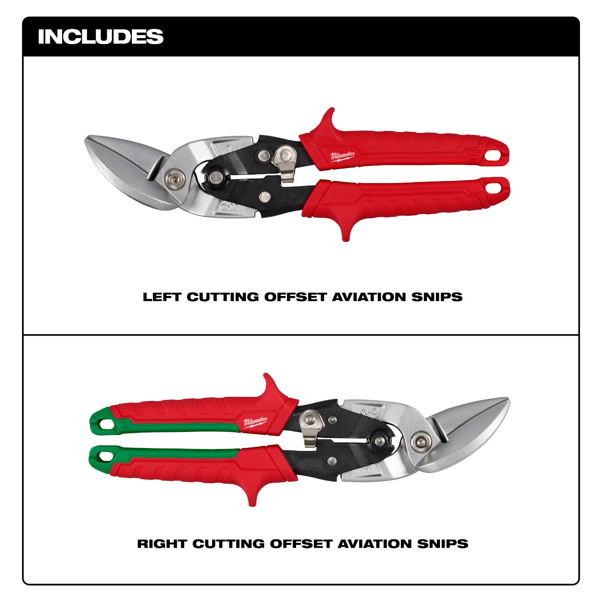 Milwaukee Tool 2 PIece Offset Aviation Snip Set