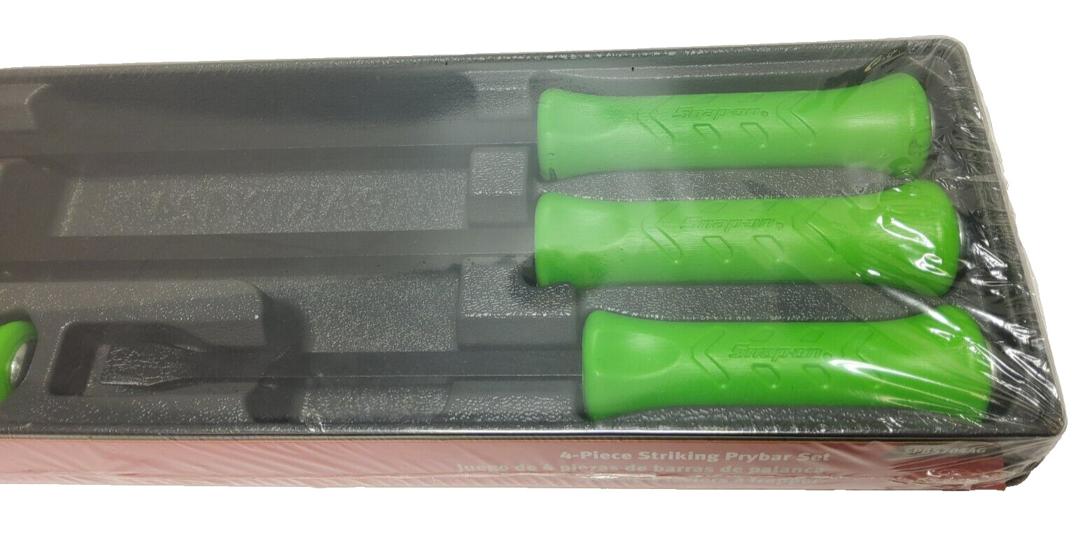 New Snap-on™ Green 8″ 12″ 18″ 24″ Long STRIKing Prybar SET SPBS704AG