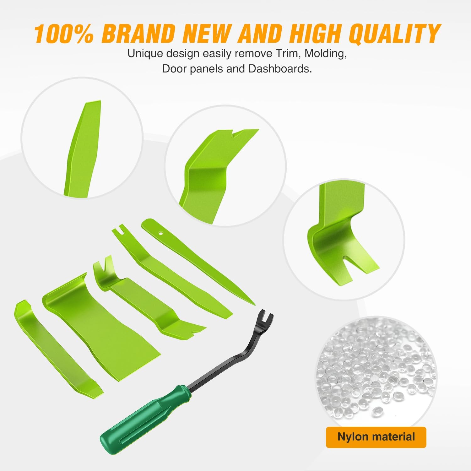 6PCS Auto Trim Removal Tool Kit Green