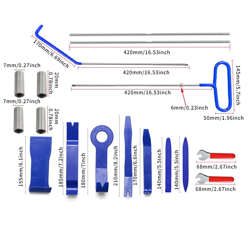 22Pcs Emergency Auto Tool Window Door Open Key Lost Lock Out Unlock Tool Kits