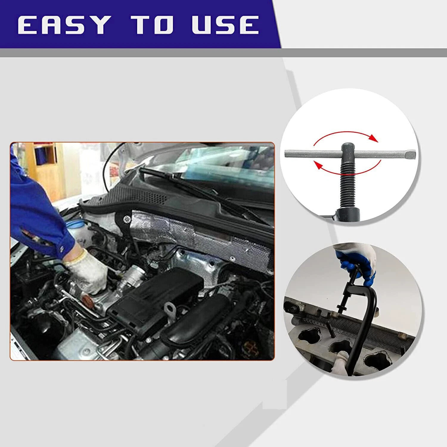 Heavy Duty 5 Sizes Valve Spring Compressor Pusher Automotive Tool Kit for Car US