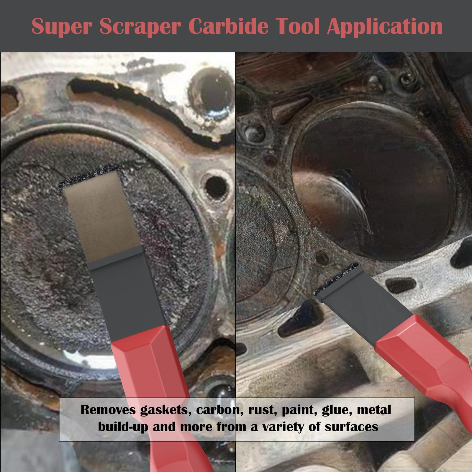 Carbide Scraper, Super Carbide Gasket Scraper for Metal and Automotive, 1-1/4