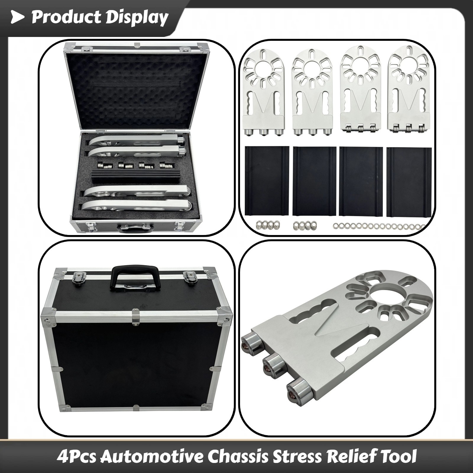 4Pcs Automotive Chassis Stress Relief Tool Bushing Adjustment Reset Tool Kit