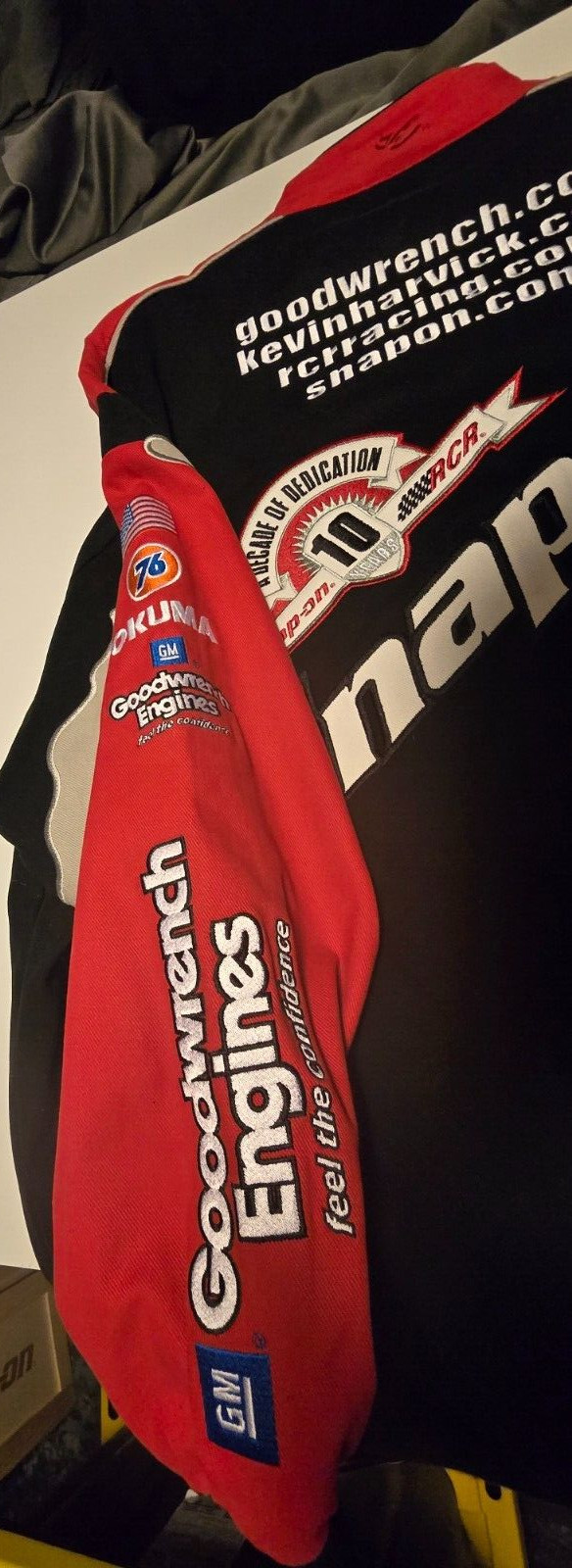SNAP ON KEVIN HARVICK CHASE AUTHENTIC RACING JACKET SIZE XL