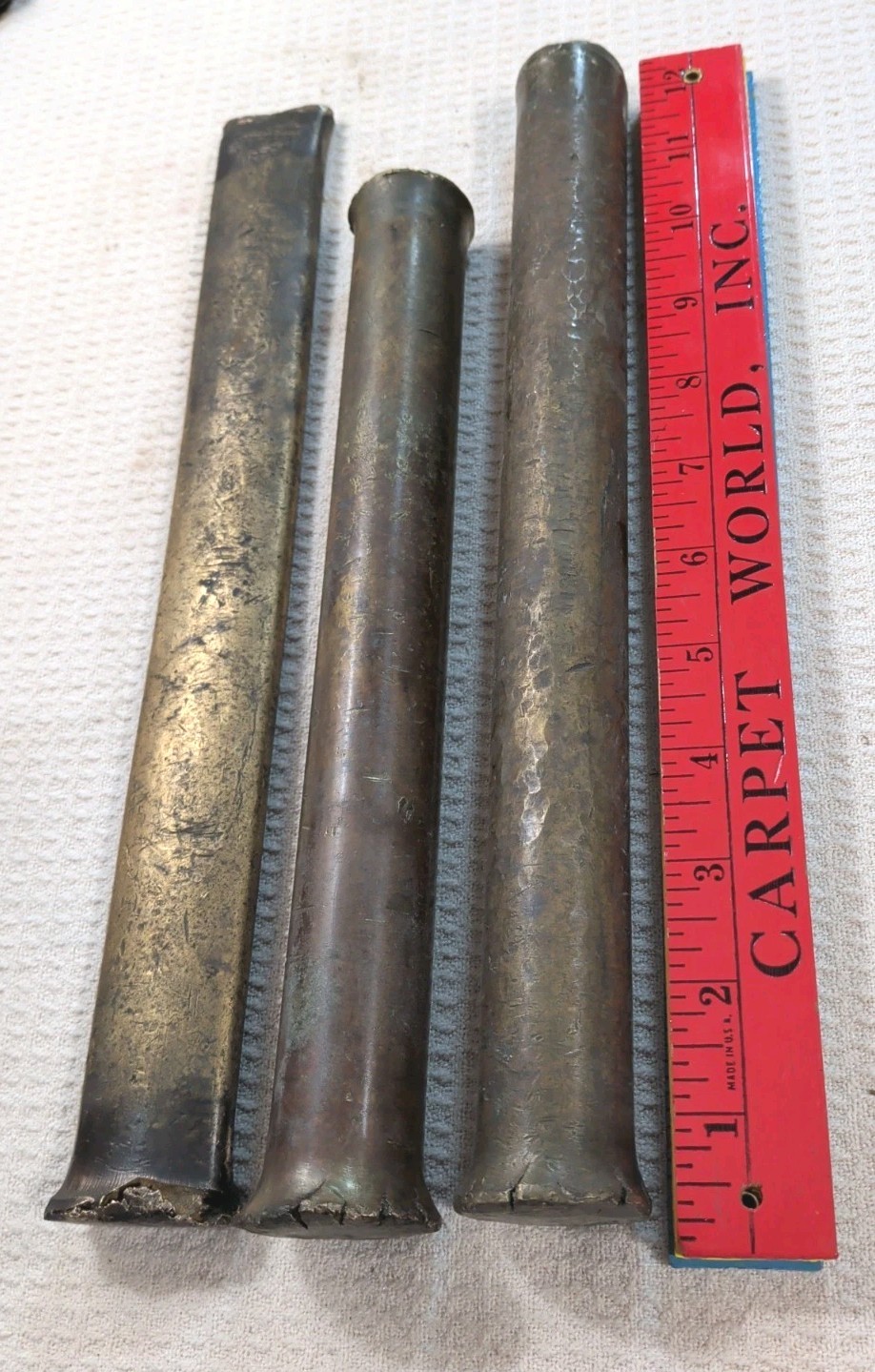 Vintage 1 1/4” Thick Solid Brass 12” Long Heavy 11 lb. Drift Punch-Hand Tools