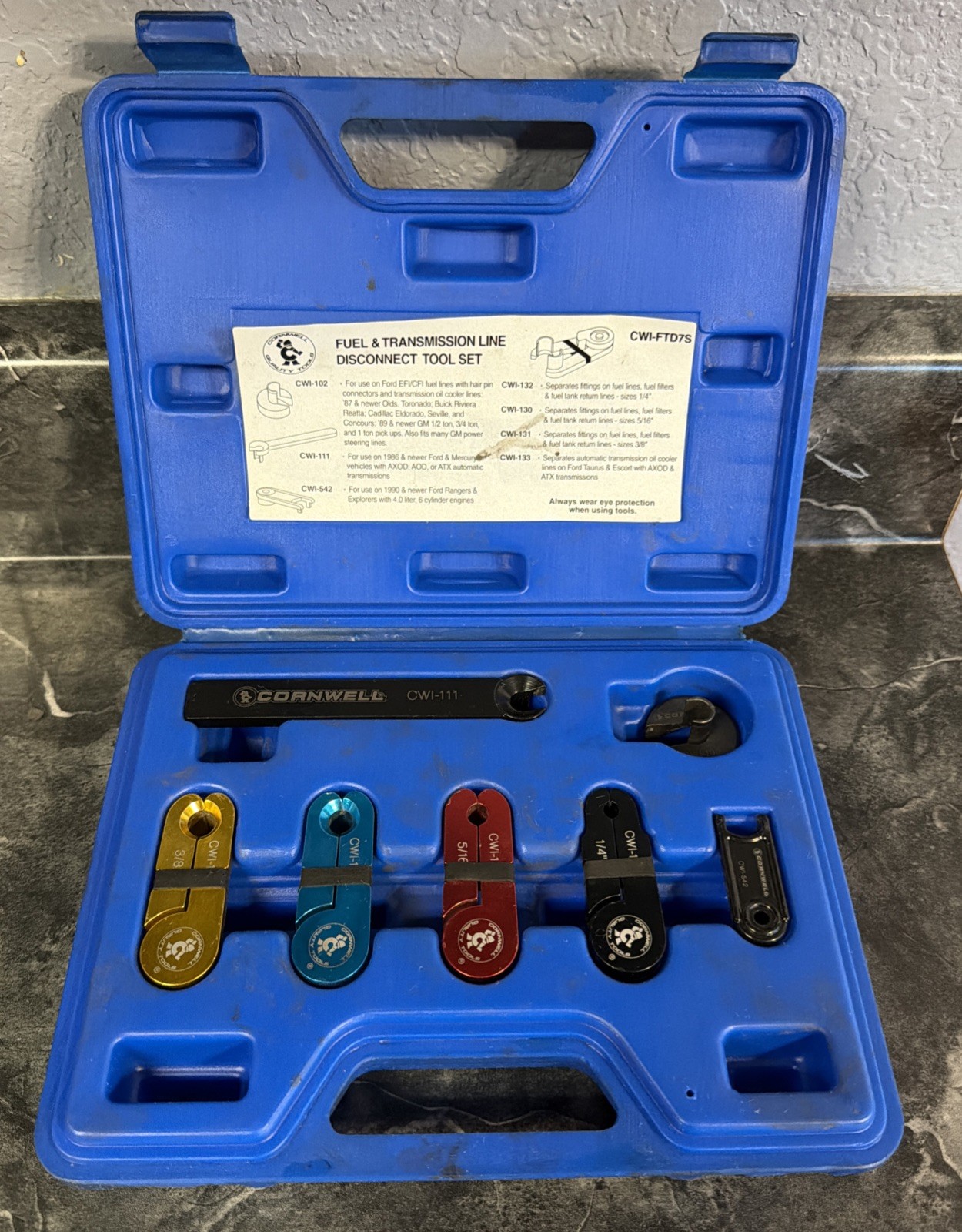 Cornwell Tools CWI-FTD7S Fuel & Transmission Line Disconnect Tool Set