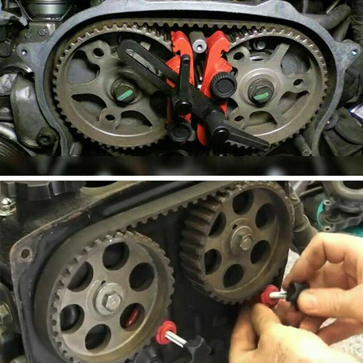 Universal Camshaft Dual Cam Clamp Alignment Timing Belt Holder Gear Locking Tool