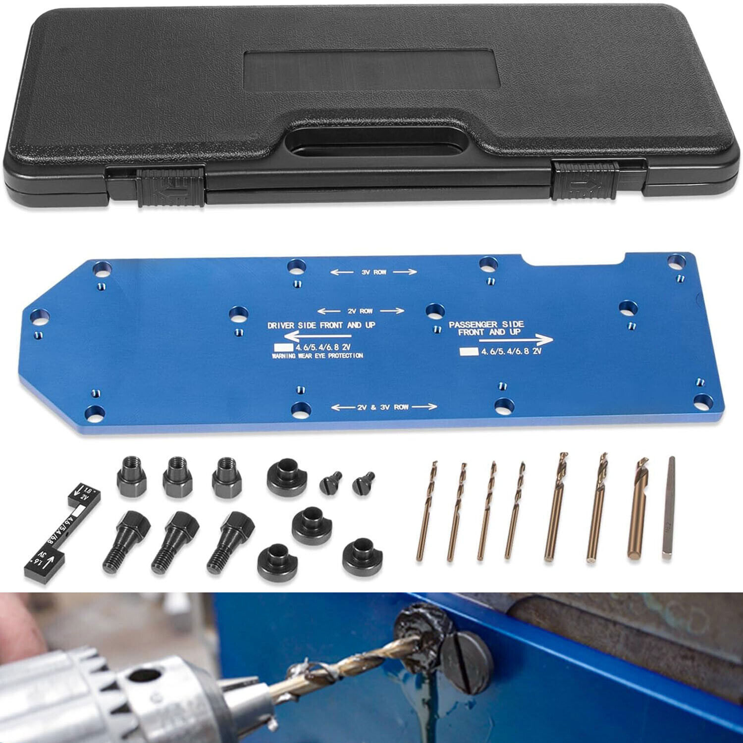 71600 Broken Exhaust Manifold Drill Template for Ford V10 2V 3V 4.6L 5.4L 6.8L