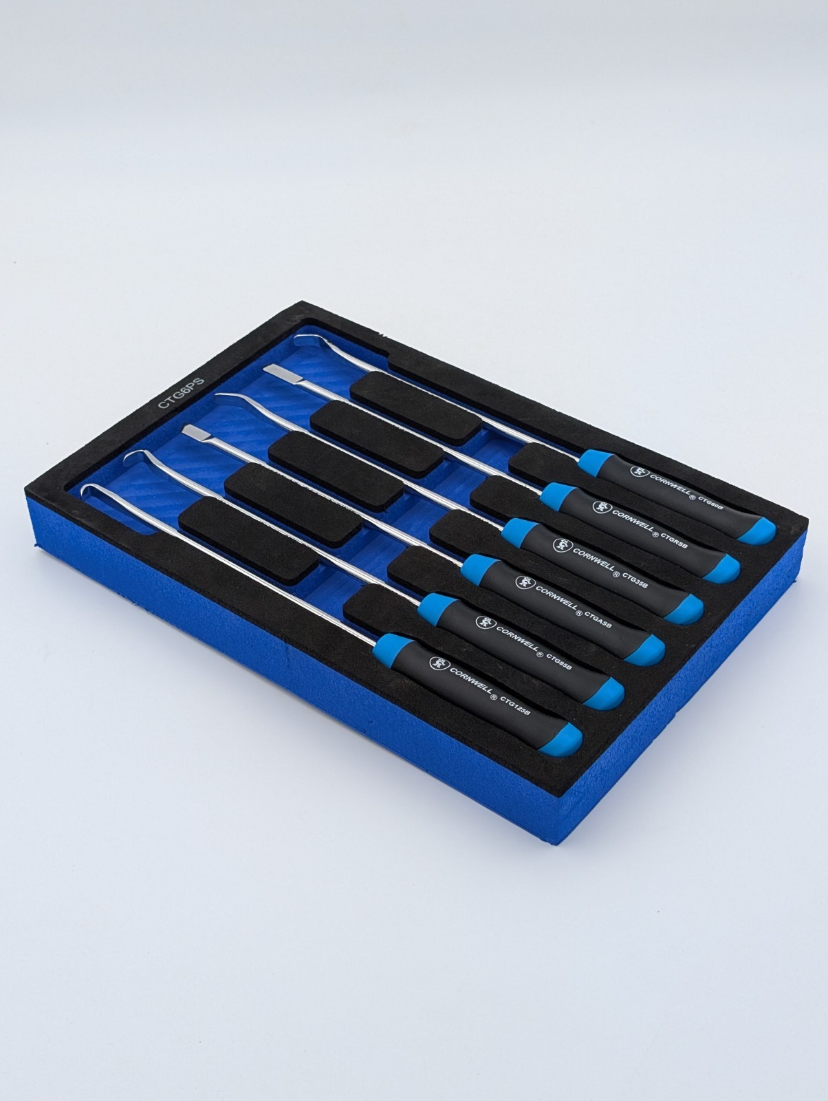 Cornwell Tools CTG6PS 6-Piece Wide Tip X-Long Pick & Hook Set
