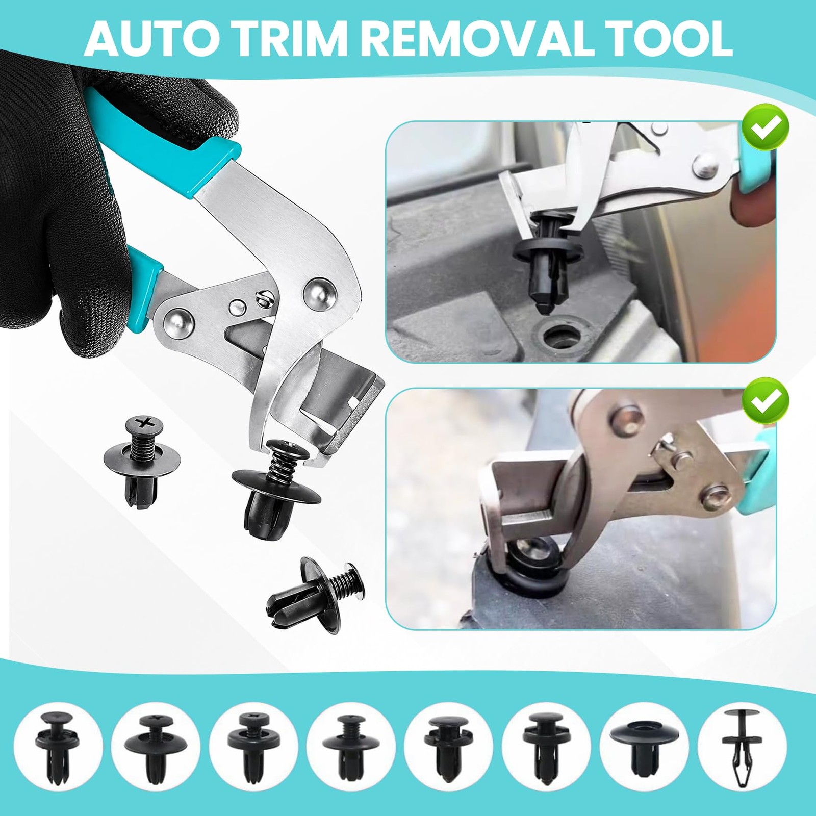Car Clip Pliers and Disassembly Tools, Efficient MultiFunctional Automotive S…