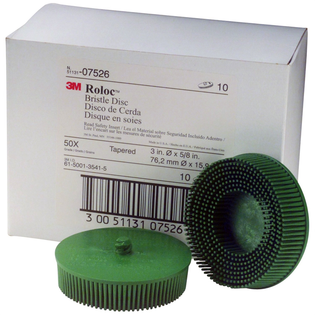 3M 7526 Plastic Bristle Abrasive Brush Replaces Wire Wheels 18000 RPM Max